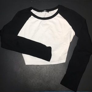 cropped baseball top